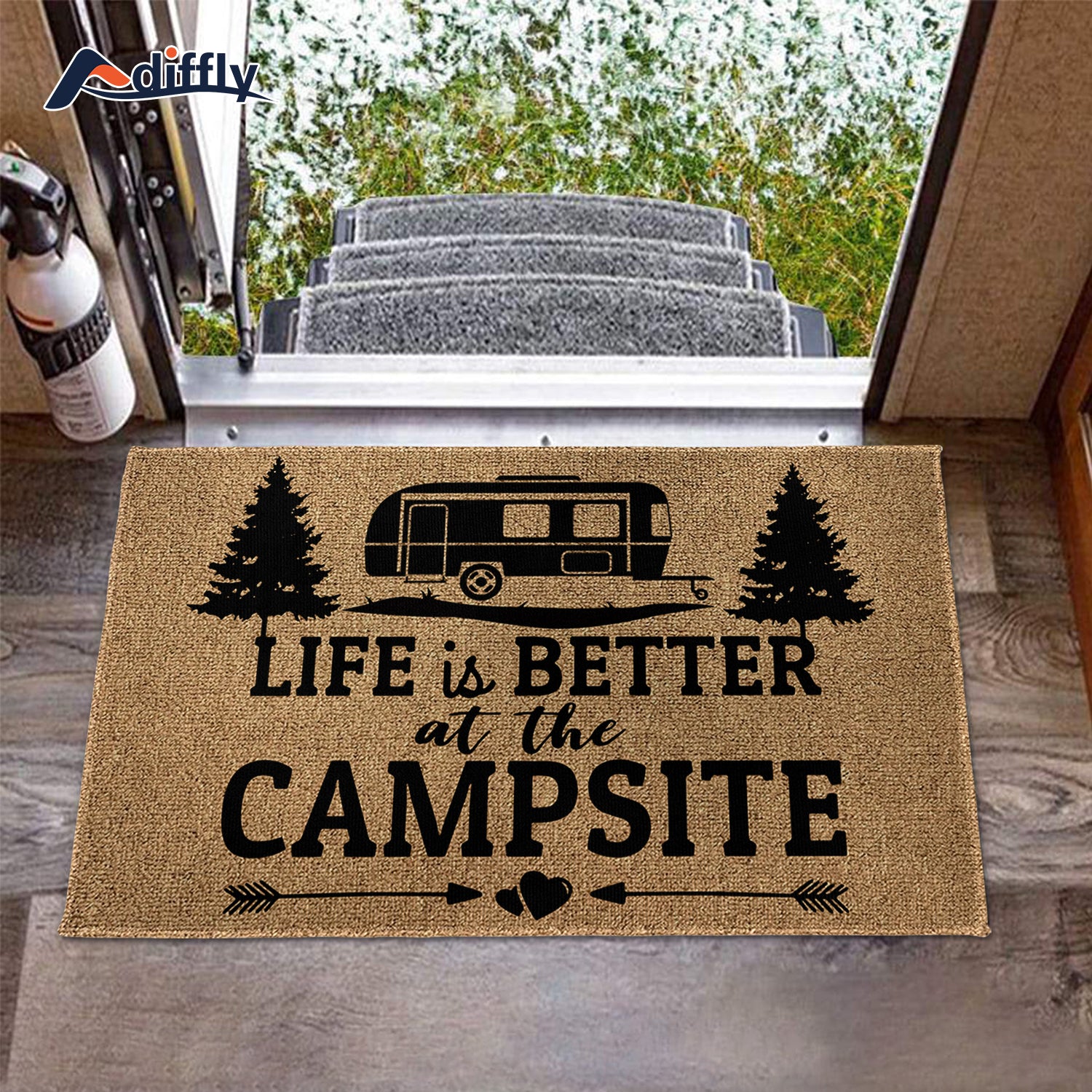 Fun RV Doormat Outdoor Travel Trailer Welcome Mat Outdoor Decor