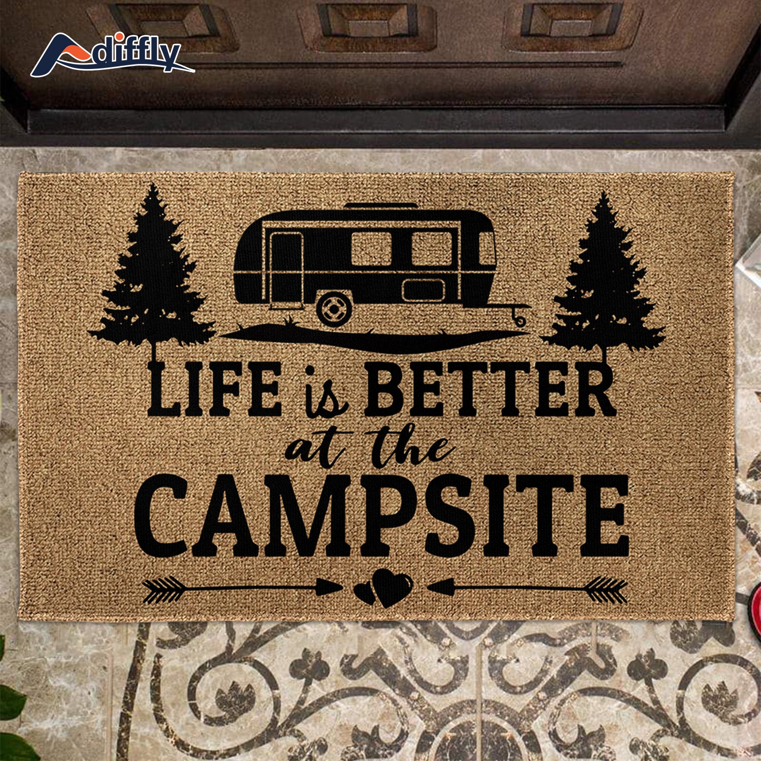 Fun RV Doormat Outdoor Travel Trailer Welcome Mat Outdoor Decor
