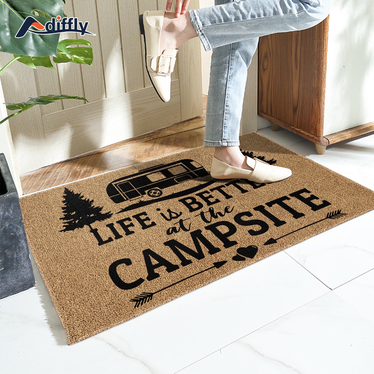 Fun RV Doormat Outdoor Travel Trailer Welcome Mat Outdoor Decor