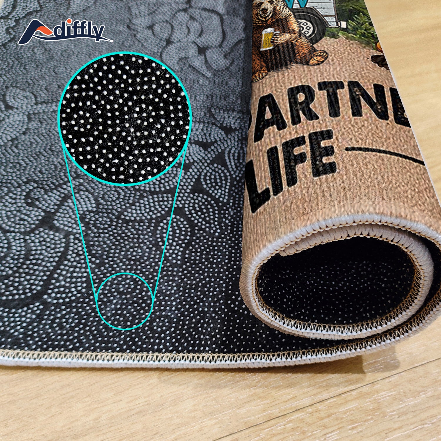 Outdoor Camper Doormat Non Slip Rug Entrance Door Mat for RV Cabin 1pc