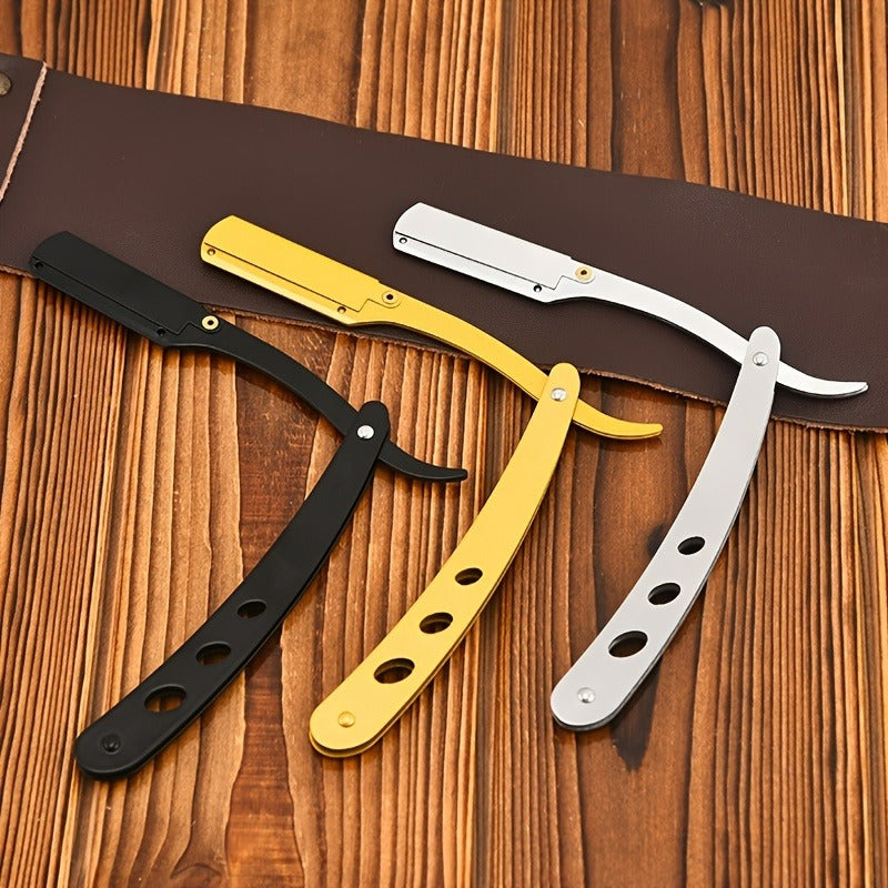 Мужской складной бритвенный станок из нержавеющей стали для стрижки волос и бритья