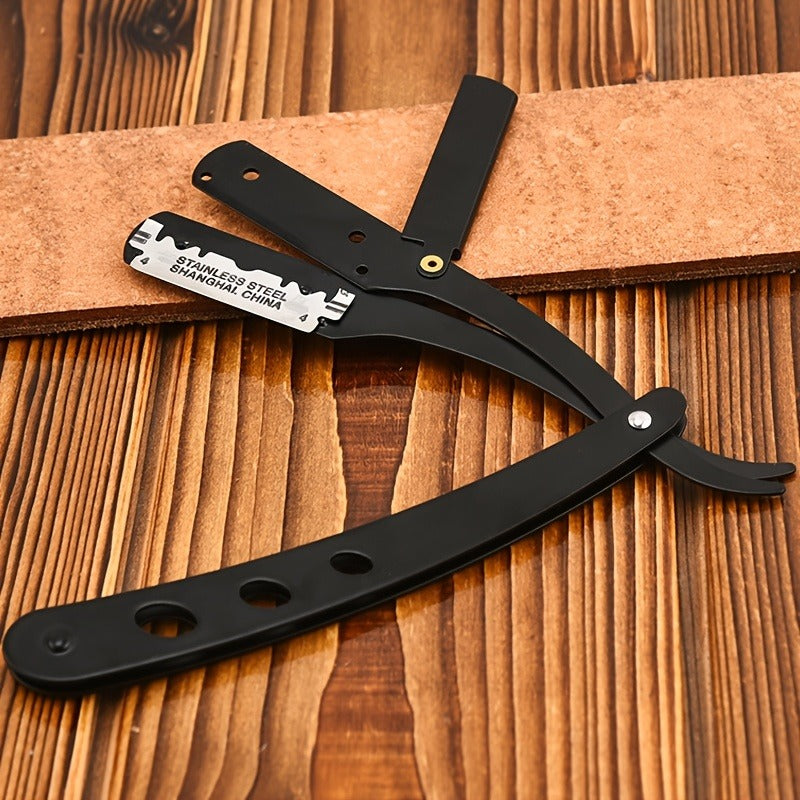 Мужской складной бритвенный станок из нержавеющей стали для стрижки волос и бритья