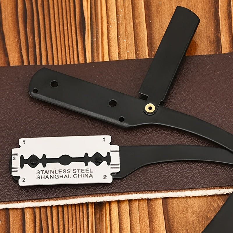 Мужской складной бритвенный станок из нержавеющей стали для стрижки волос и бритья