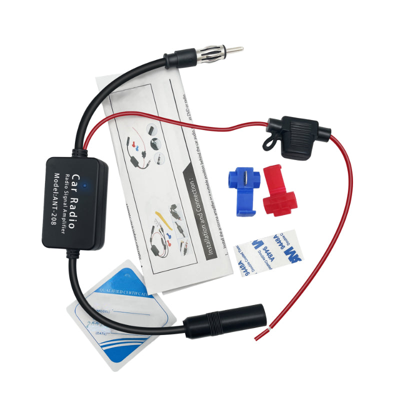 Universal 12V Avtomobil Radio Signali Kuchaytirgichi FM Booster Oldinga o'rnatilgan