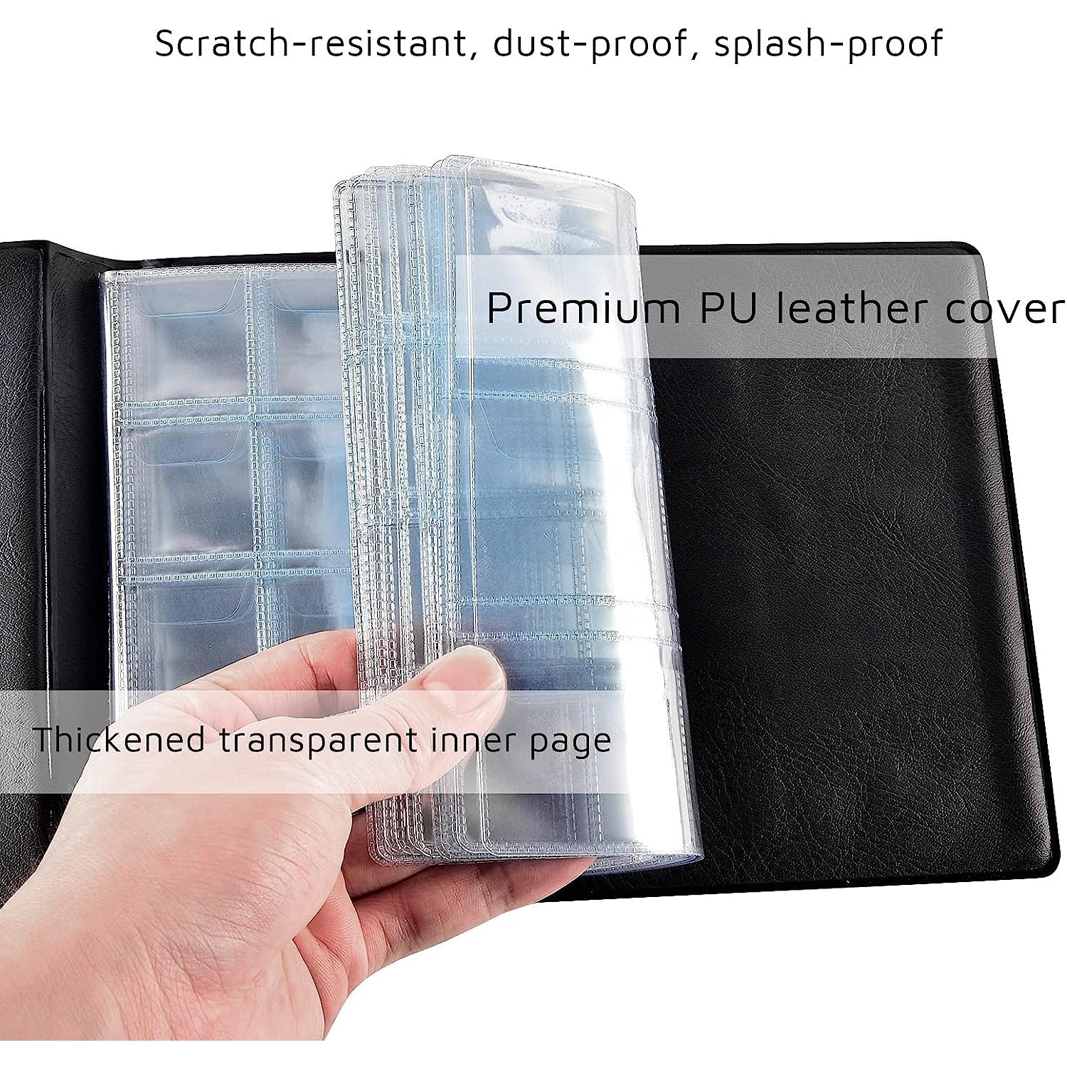 Black Coin Collection Organizer Book with 300 Pockets for 20-38mm Coins