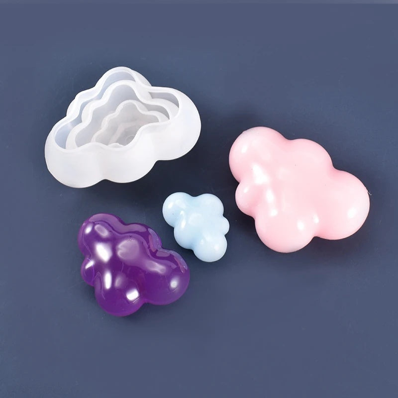 Cloud Shaped Silicone Mold Set for Pudding Chocolate Candy Ice Cream Baking