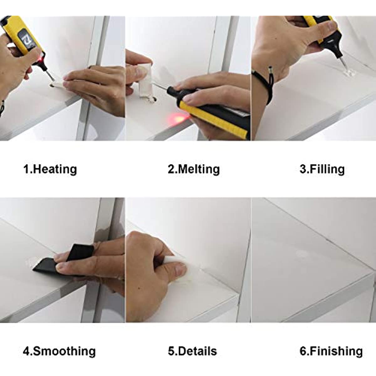 Набор для ремонта мебели с воском и инструментом для плавления для деревянных полов и мебели в различных цветах