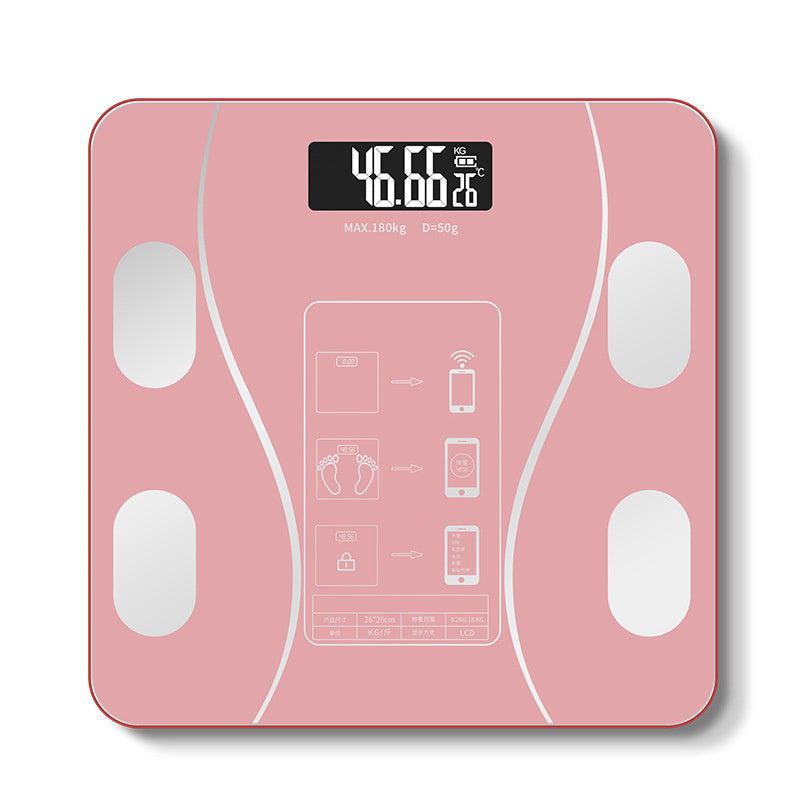 Smart Body Weight and Temperature Scale App-Controlled Battery-Powered with Multi-Unit Conversion