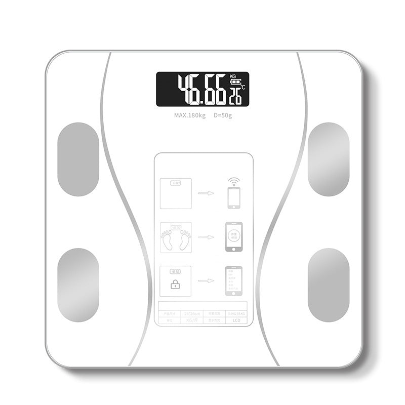 Smart Body Weight and Temperature Scale App-Controlled Battery-Powered with Multi-Unit Conversion