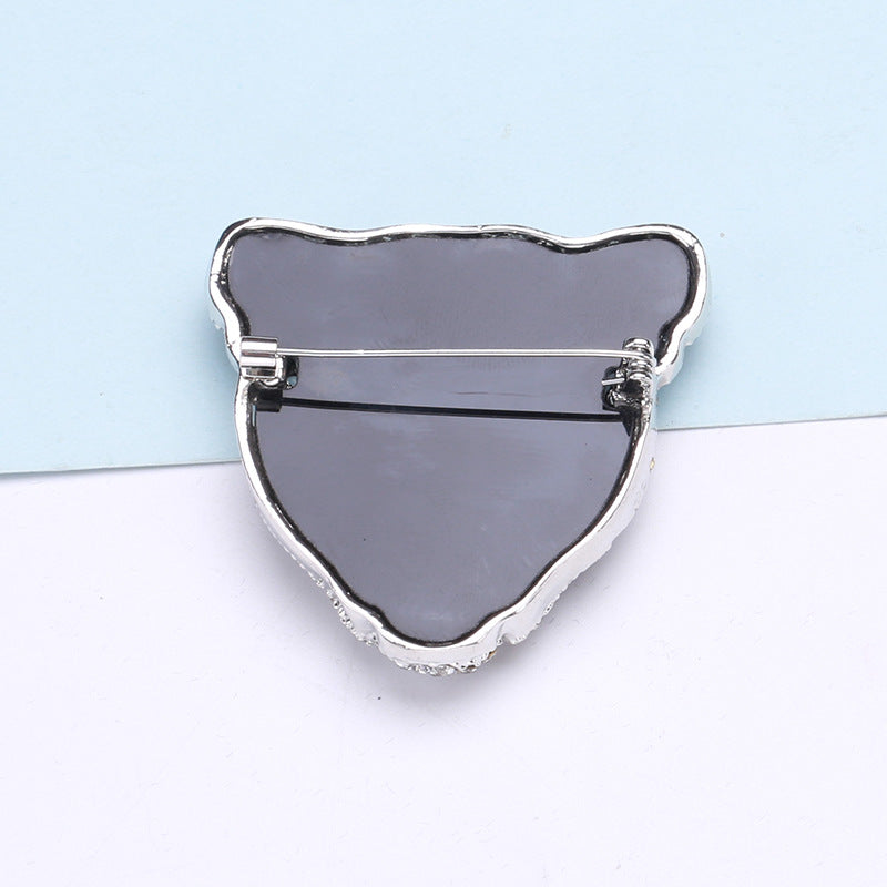 Vintage Panther Head Brooch Rhinestones for Men and Women Retro Style