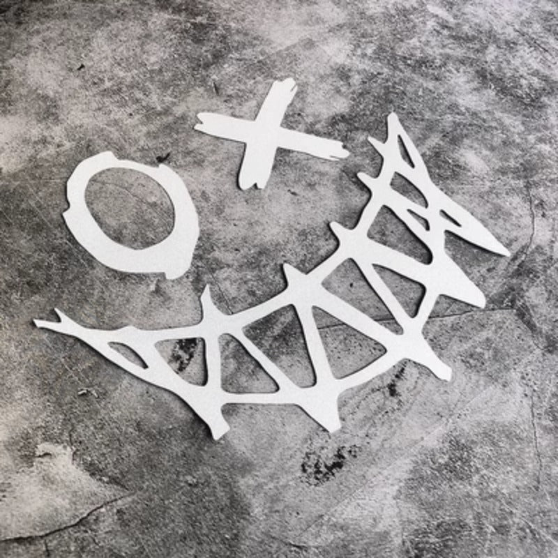 Car Decorative Sticker, Reflective, Devil Smiling Face, Windshield Motorcycle Decal