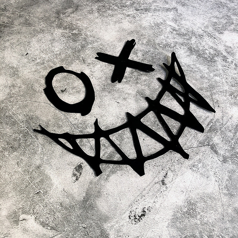 Car Decorative Sticker, Reflective, Devil Smiling Face, Windshield Motorcycle Decal