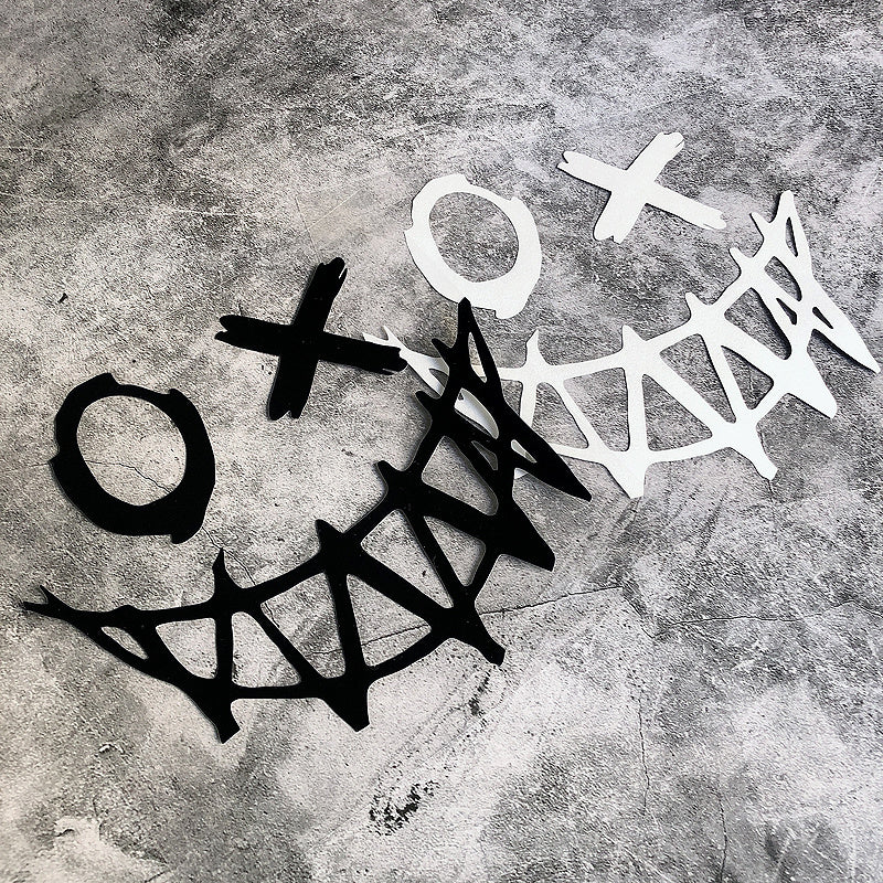 Car Decorative Sticker, Reflective, Devil Smiling Face, Windshield Motorcycle Decal