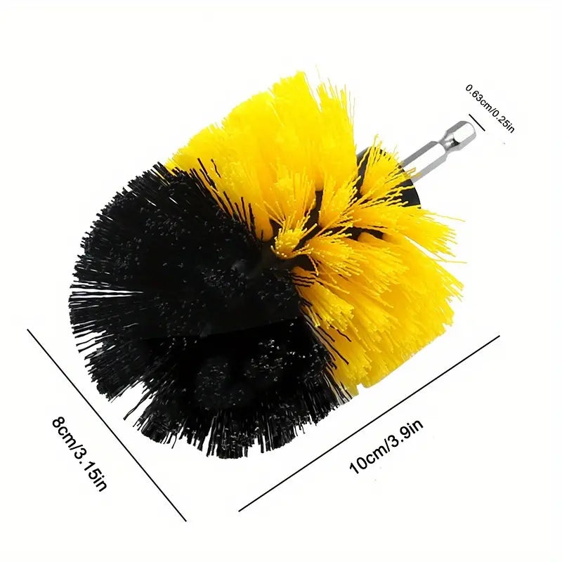 3-piece plastic drill brush cleaning set for home