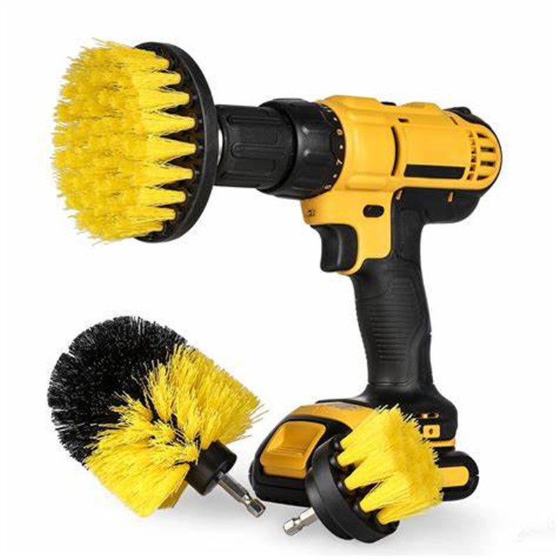 3-piece plastic drill brush cleaning set for home