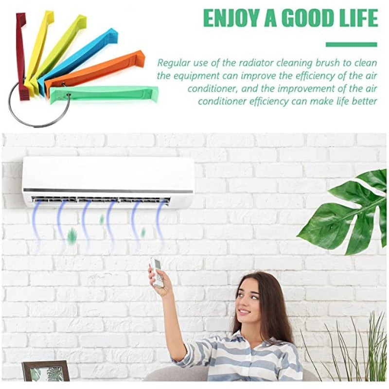 6-Color Plastic Fin Comb Set for Air Conditioner Coil Straightening