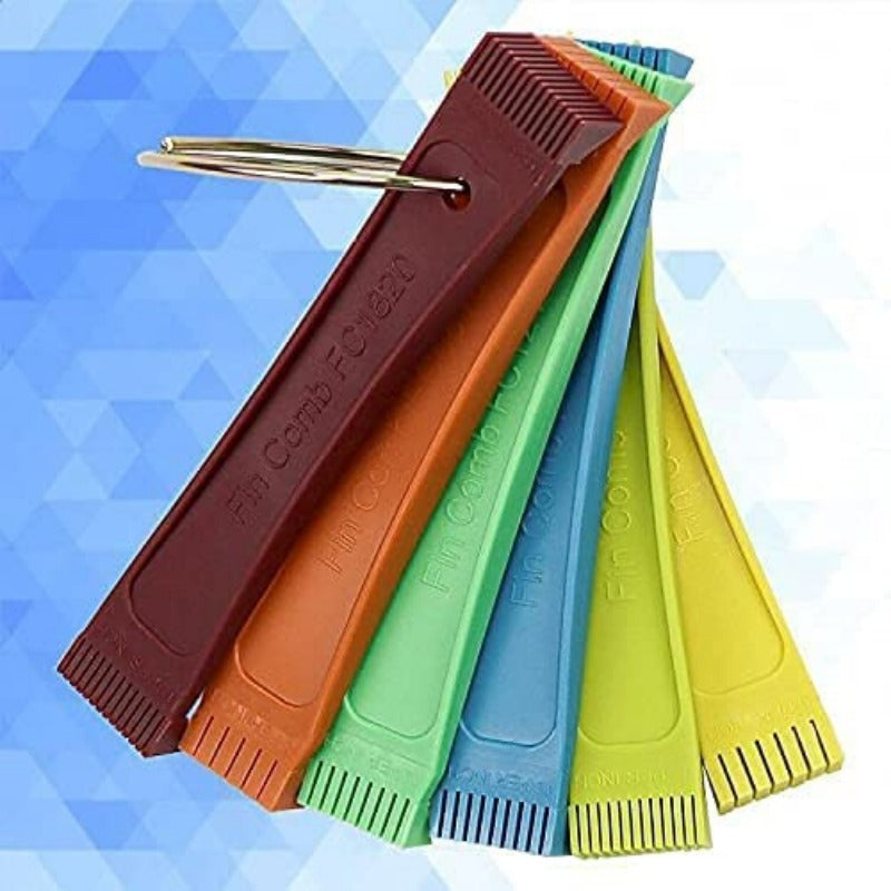 6-Color Plastic Fin Comb Set for Air Conditioner Coil Straightening