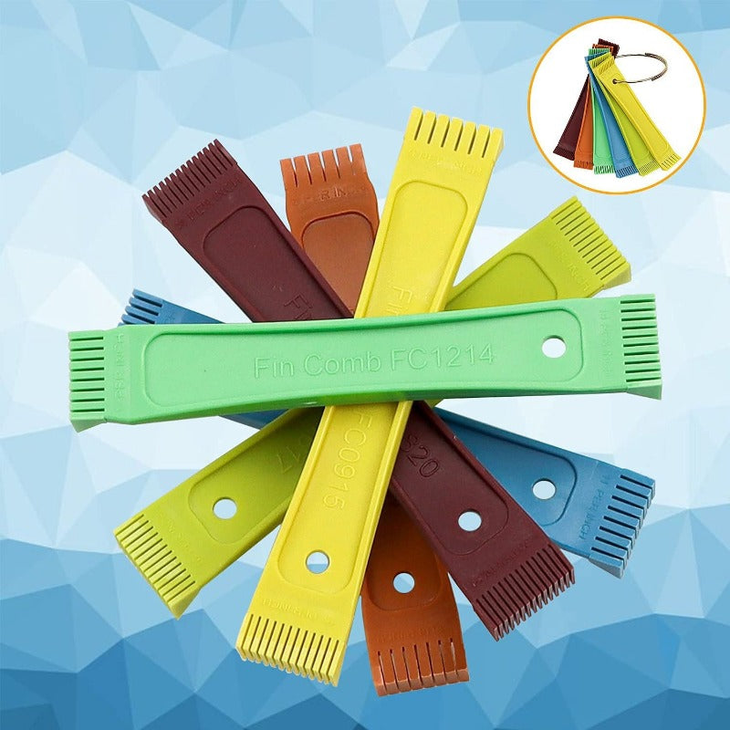 6-Color Plastic Fin Comb Set for Air Conditioner Coil Straightening