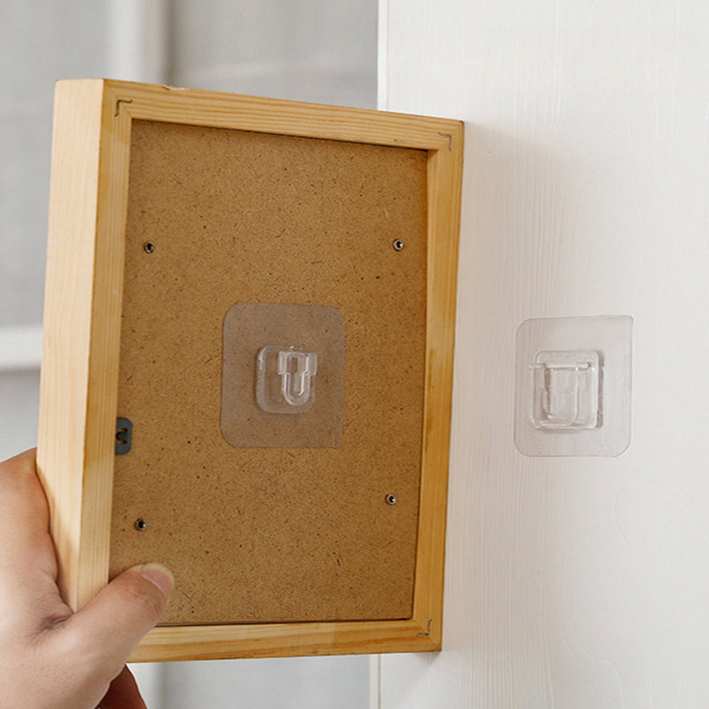 5 Pairs Transparent Adhesive Wall Hooks for Kitchen Bathroom Storage