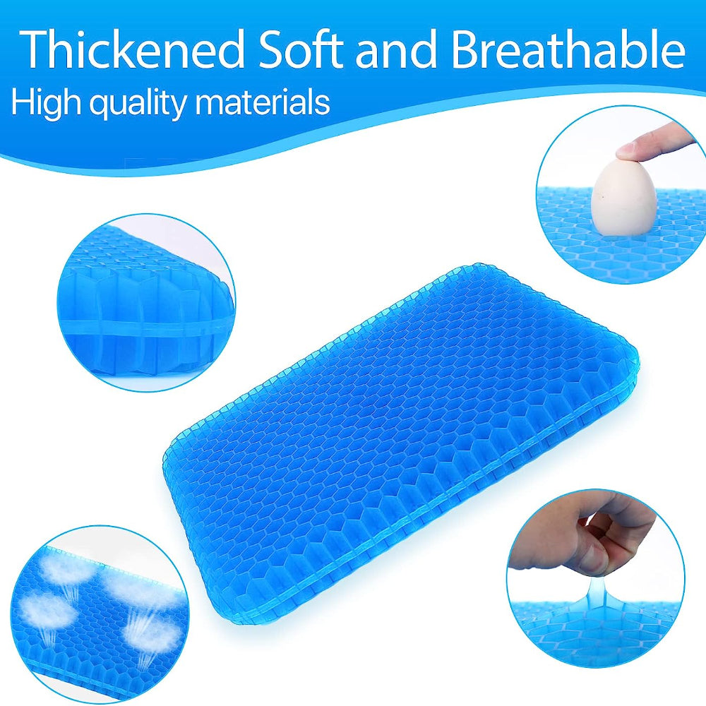 Gel Seat Cushion for Office Car Seat Soft Breathable Hip Pain Relief