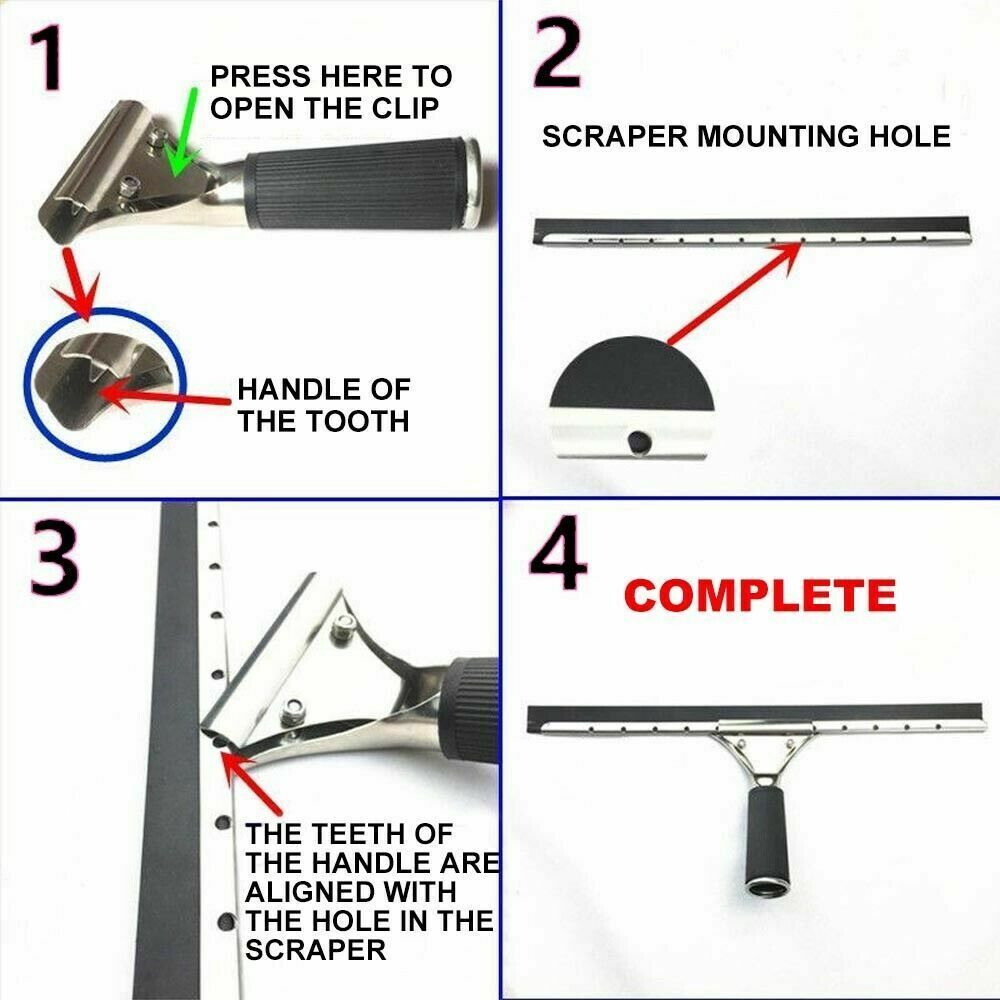 Uy tozalash uchun shlangli shlang, derazalar, dush, avtomobil shisha uchun suv olib tashlash asbobi