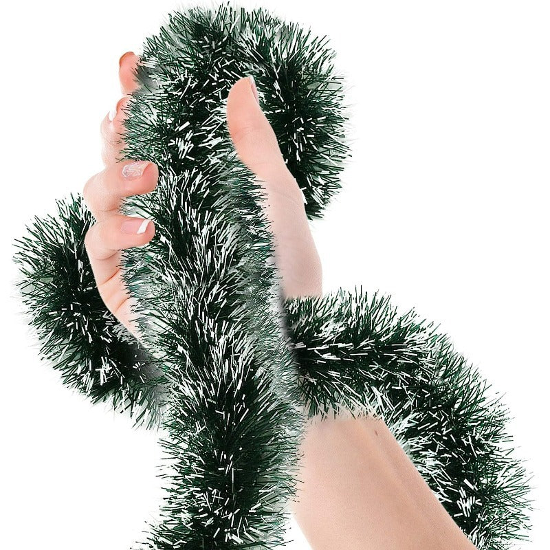 3-Pack 6.1m Christmas Tinsel Garland for Indoor Outdoor Decorations