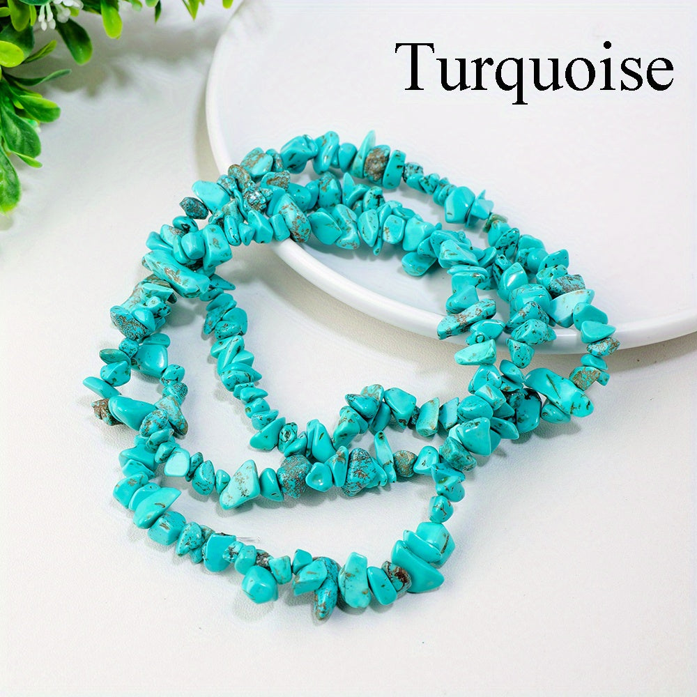 Cuentas de grava de cristal natural de 80cm para hacer joyería DIY, chips de piedras preciosas sueltas