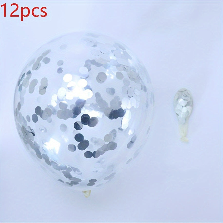 Globos de látex con confeti dorado y puntos de papel dorado para decoraciones de fiesta