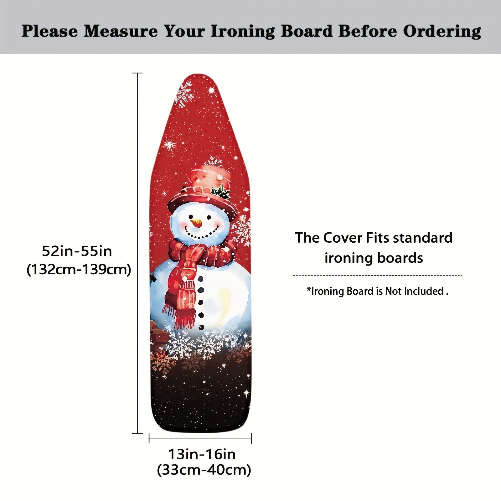 Christmas Themed Ironing Board Cover Set with Elastic Fit and Festive Design