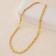 Women’s 24K Gold Plated Link Necklace for Weddings and Daily Wear