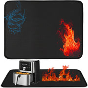 Heat-insulating silicone mat for kitchen appliances surfaces fire-resistant durable