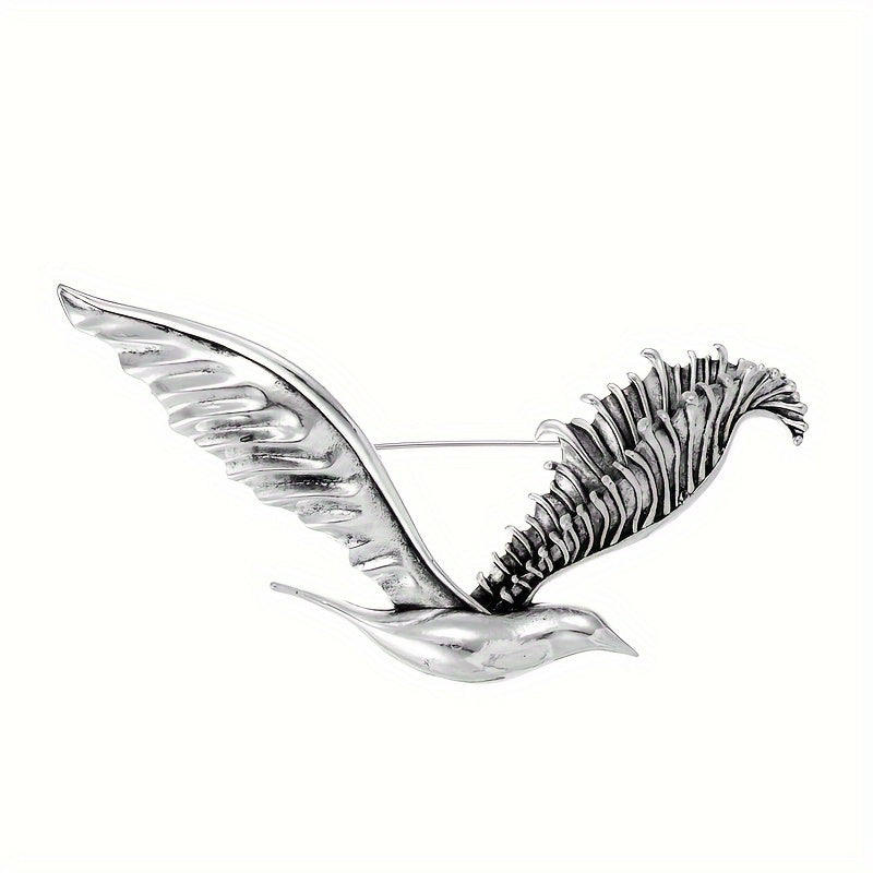 Vintage-Inspired Electroplated Bird Brooch Lapel Pin for Women