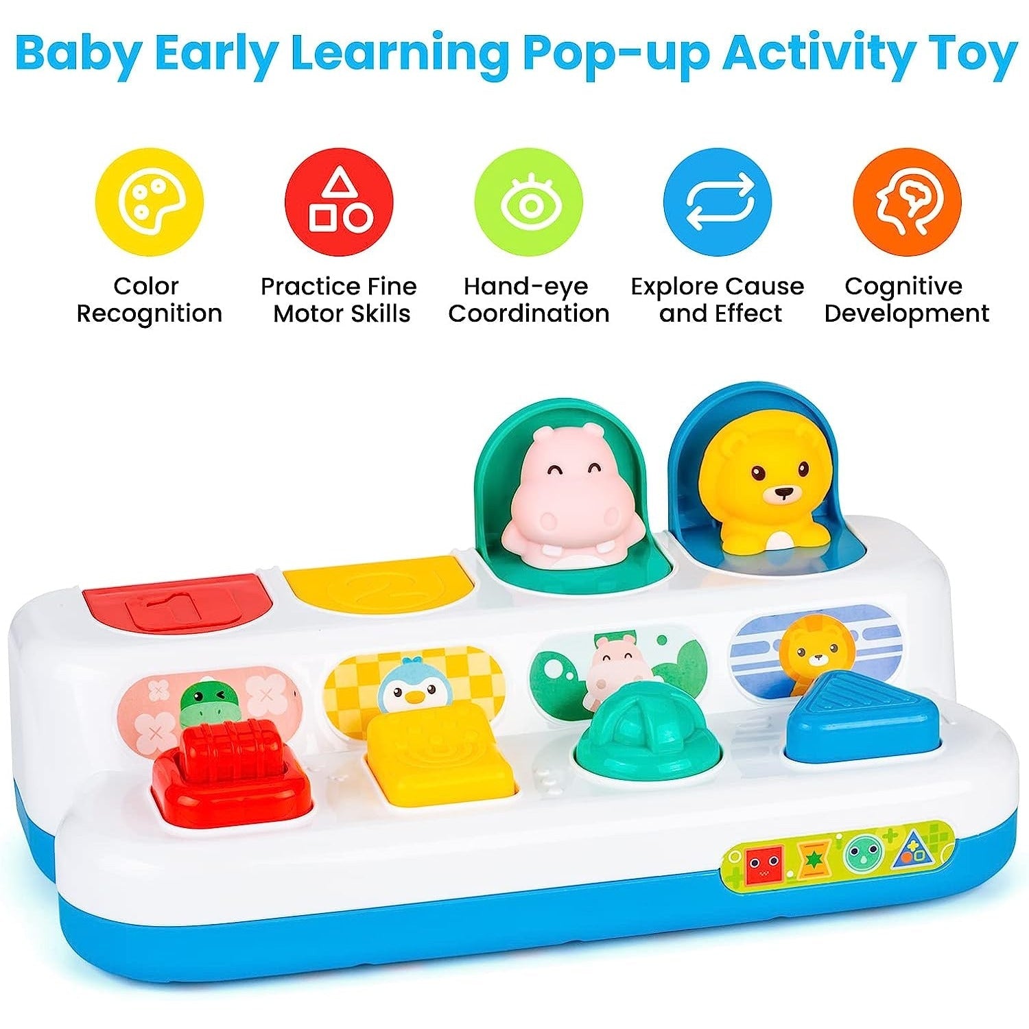 Interactive Baby Sensory Toy with Animal Characters for Learning and Development