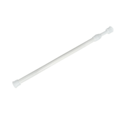 White Plastic No-Drill Tension Curtain Rod for Shower and Window