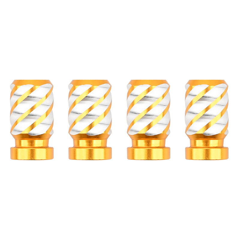 4 Pack Aluminum Alloy Tire Valve Caps for Cars and Motorcycles