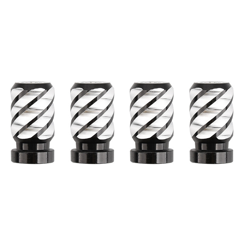 4 Pack Aluminum Alloy Tire Valve Caps for Cars and Motorcycles