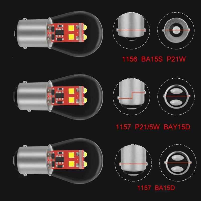 Car Indicator Lights 2 Pack 1156 1157 LED Brake Backup Bulbs Amazon