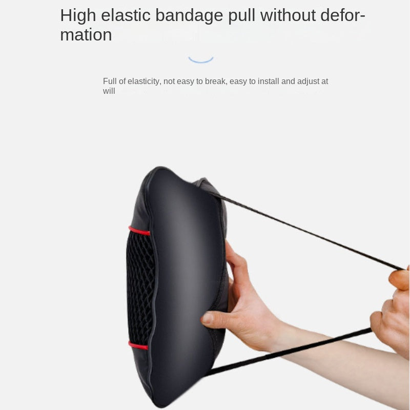 Universal Car Neck Pillow Faux Leather Microfiber Cushion Headrest Support