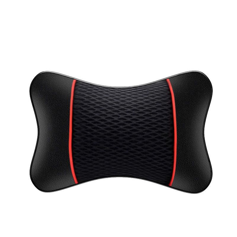 Universal Car Neck Pillow Faux Leather Microfiber Cushion Headrest Support