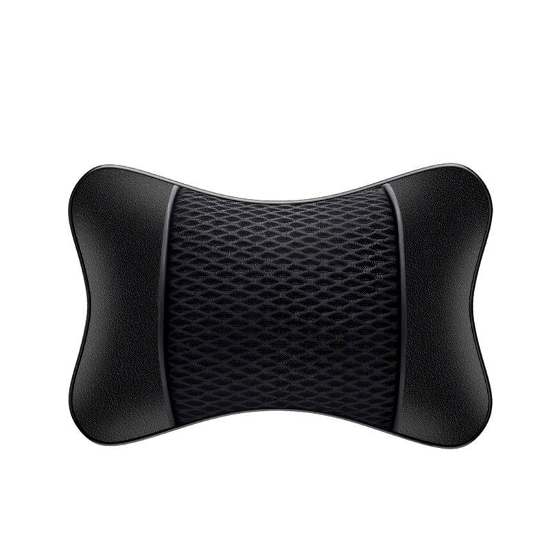 Universal Car Neck Pillow Faux Leather Microfiber Cushion Headrest Support