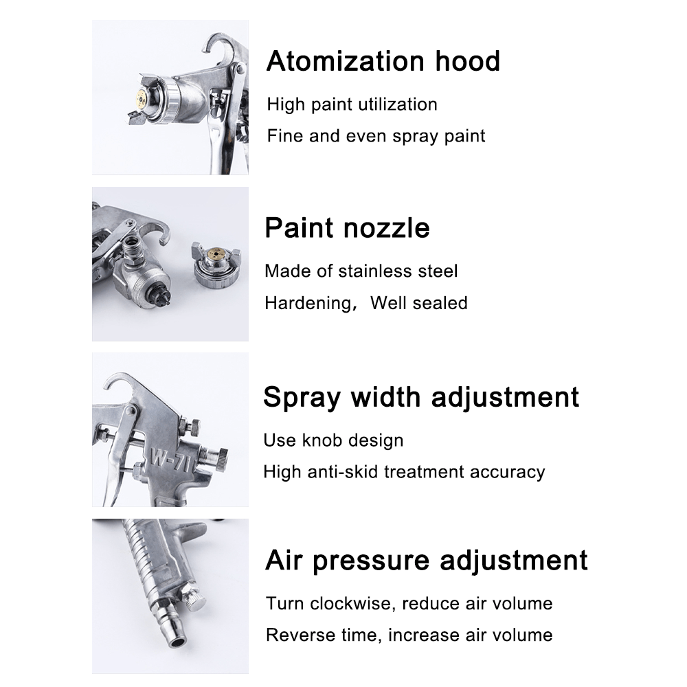 Professional 400ml Aluminum Airbrush Spray Gun for Car and Furniture Painting