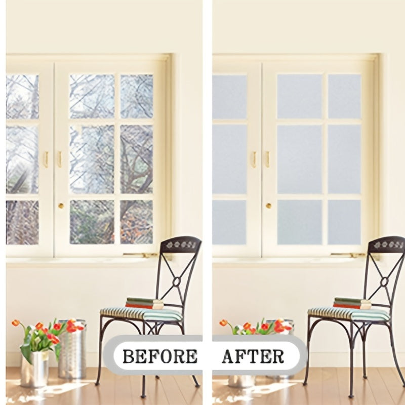 Matte Frosted Window Film Roll Self Adhesive Privacy Vinyl for Home Door Bedroom