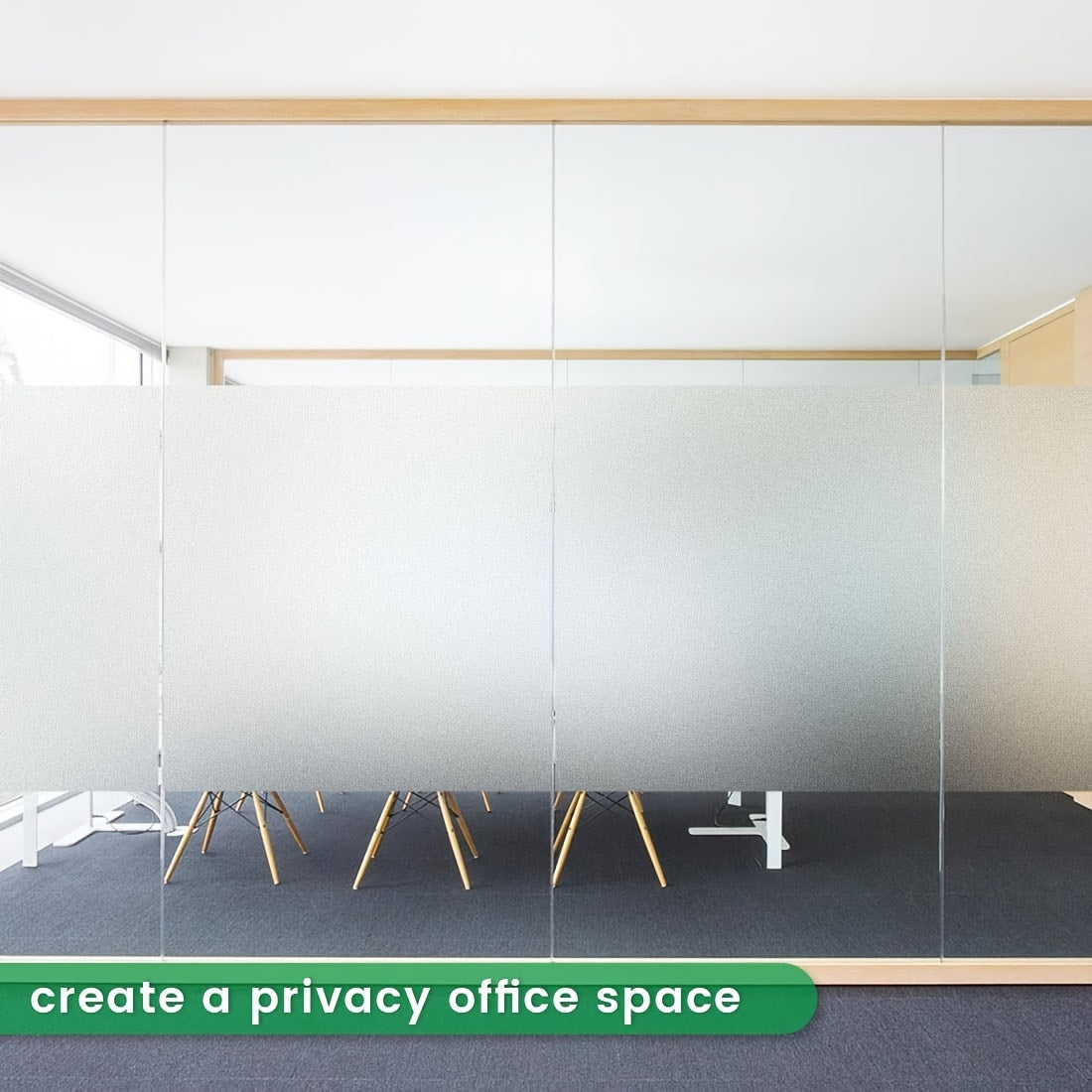 Matte Frosted Window Film Roll Self Adhesive Privacy Vinyl for Home Door Bedroom