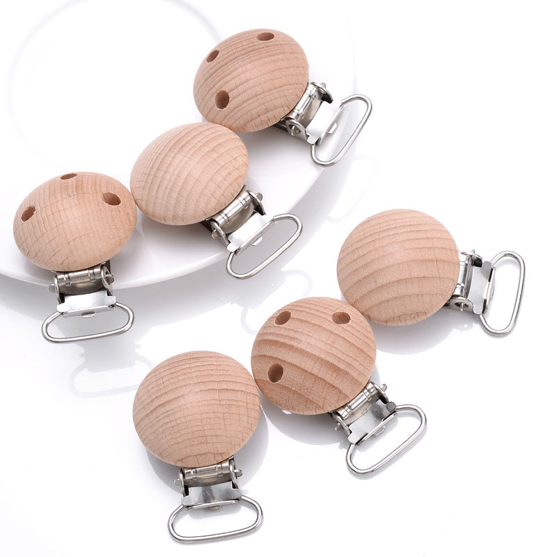 Набор из 10 буковых зажимов 30 мм для цепочек с сосками, противоударные зажимы, деревянные зажимы, аксессуары для держателей сосок - идеально подходят для подарков на Рождество, Хэллоуин, День благодарения и карнавалы.