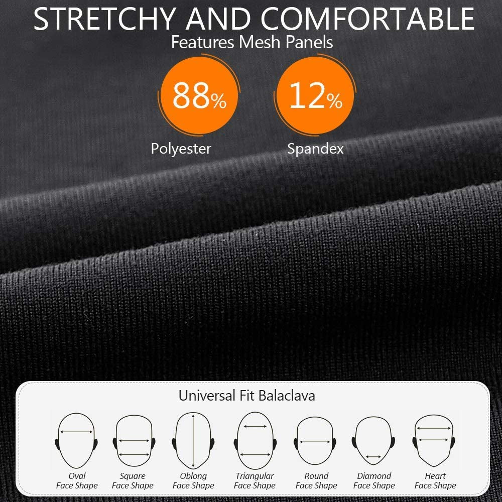 Máscara facial transpirable elástica unisex para verano para ciclismo, senderismo y deportes al aire libre