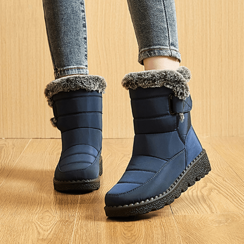 Women's Plush Winter Ankle Boots Fleece-Lined Non-Slip Snowy Shoes