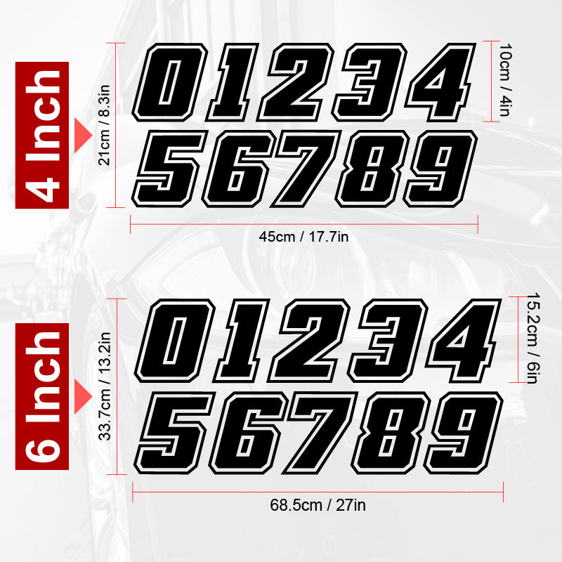 10 Pieces Vinyl Racing Car Stickers Auto Decals for Vehicles Trucks Vans