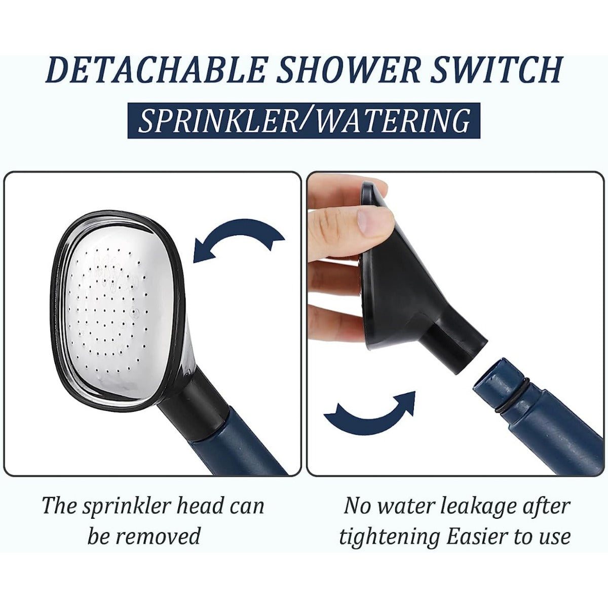 1-Gallon Plastic Watering Can with Long Spout and Detachable Nozzle for Indoor and Outdoor Plants