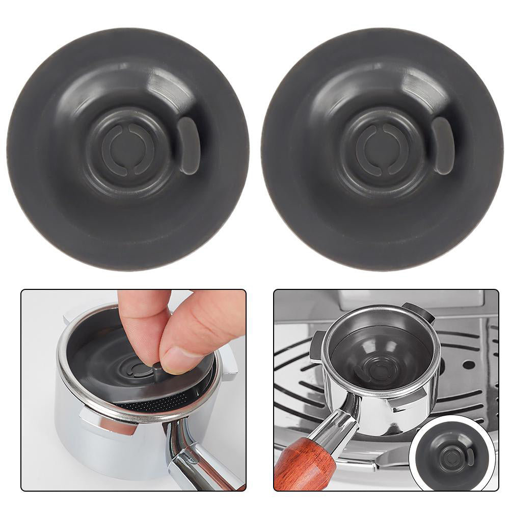 2 Pieces Silicone Espresso Backflush Discs 54/58mm Dark Gray Coffee Machine Cleaner