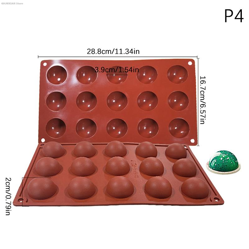 3D Silicone Hemisphere Chocolate Mold for Candy Pudding Baking Tools